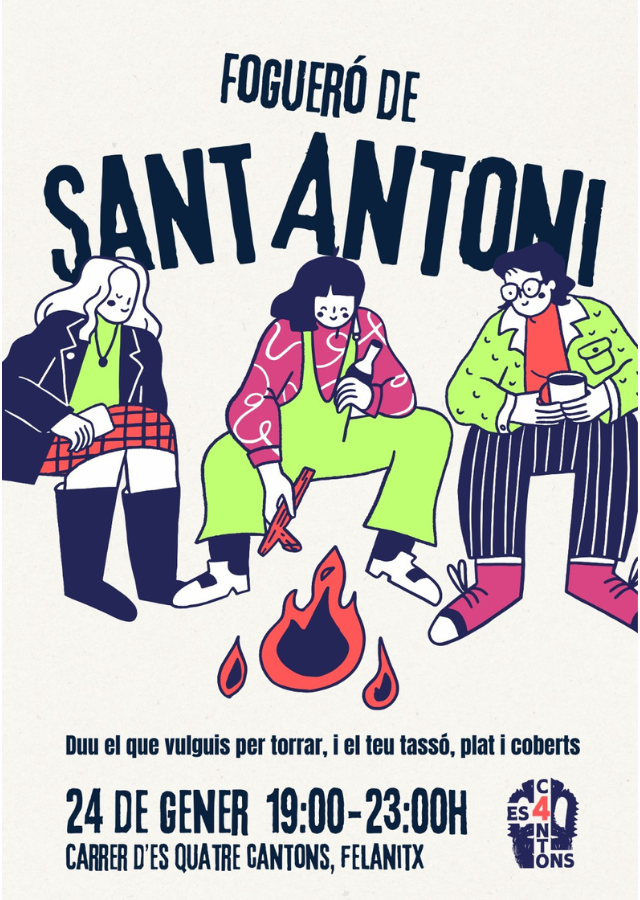 Fogueró de Sabt Antoni a Felanitx