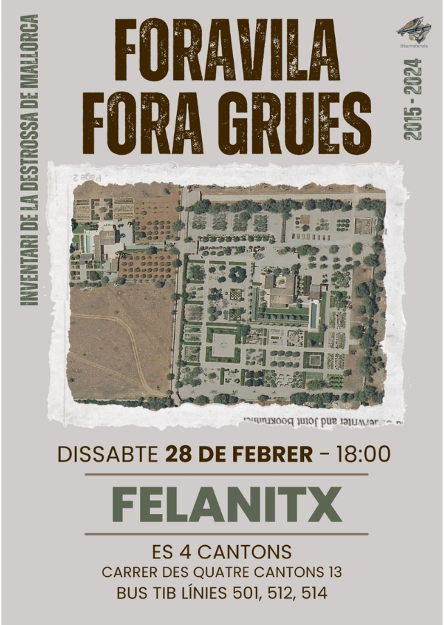 Presentació de Terraferida a Felanitx Foravila, fora grues