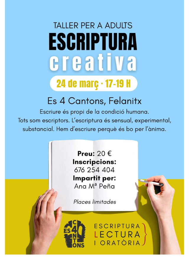 Escriptura creativa - Es 4 Cantons, Felanitx