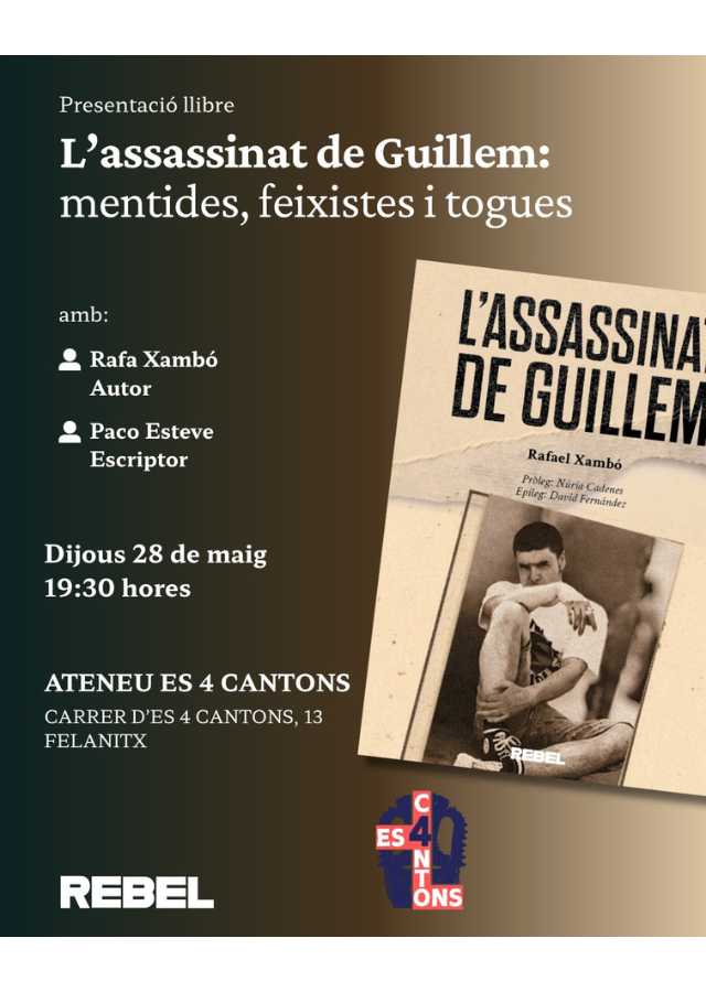 Presentació del llibre de Rafa Xambó - Es 4 Cantons, Felanitx